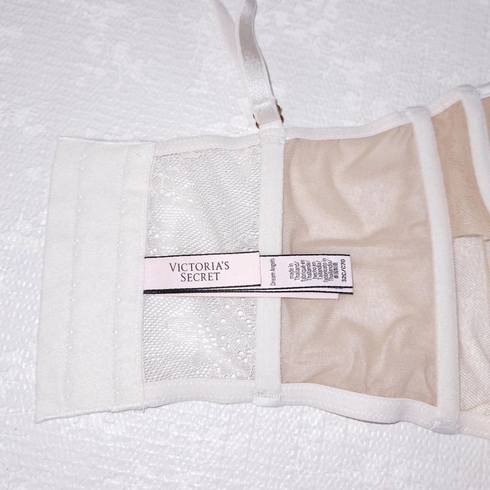 Victoria's Secret Wicked Lace Up Balconette Bustier Unlined Bra Dream Angels 32C - Picture 4 of 6